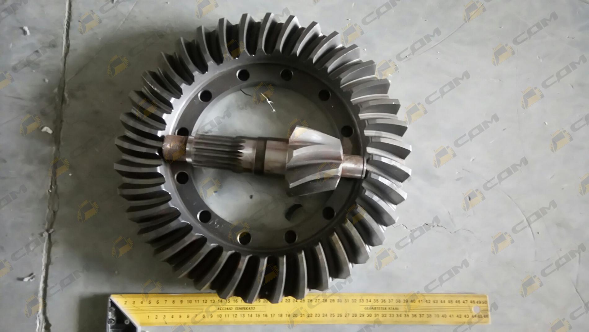 Коническая пара 37/7 редуктора переднего моста CDM855 (крупный шлиц) LG853.04.01.02-009/010