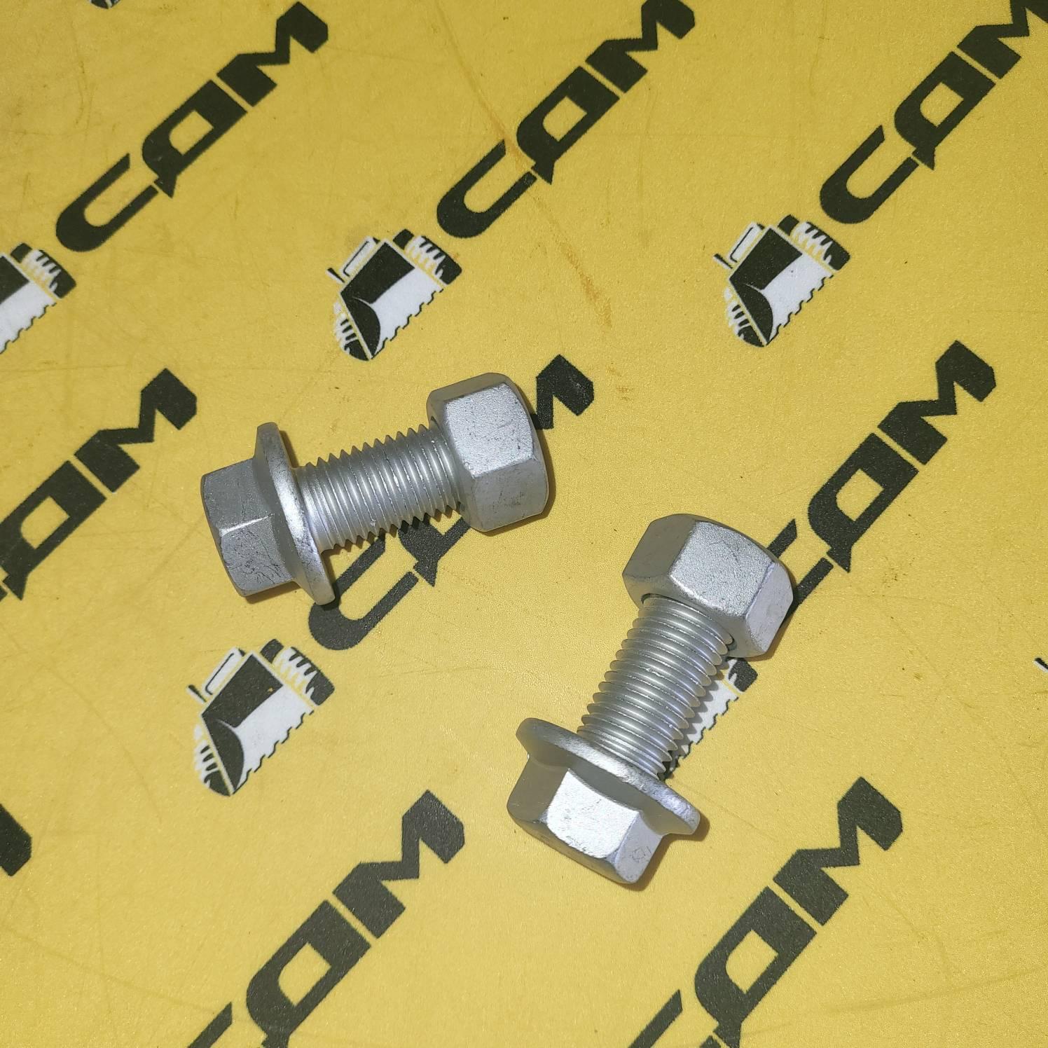 Болт+гайка бокореза экскаваторного ковша М16х55 Shanmon 388H B040911640+B051201614